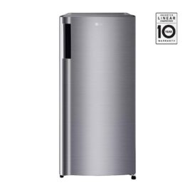 LG GN-Y201SLS single door refrigerator in silver, shown closed from the front