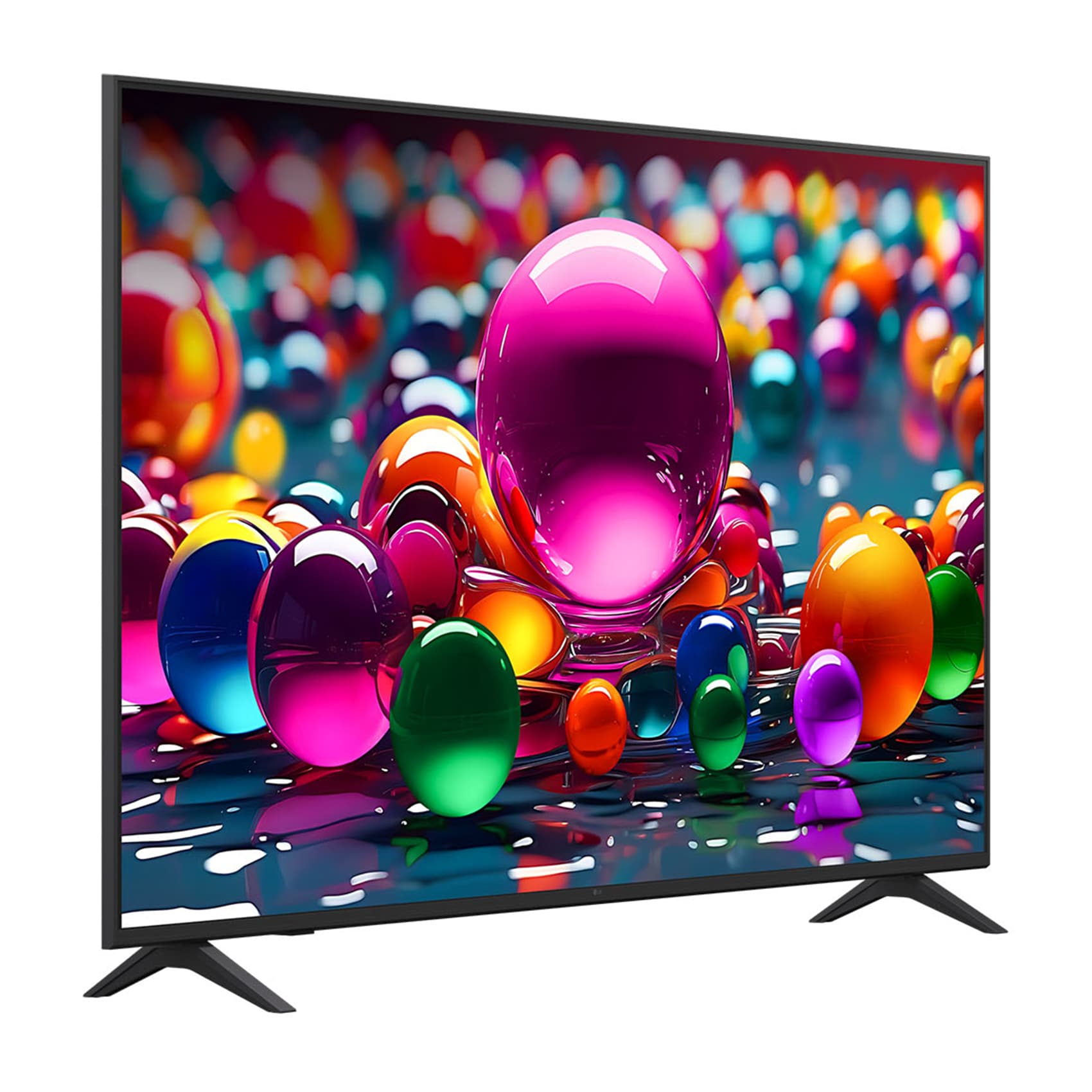 LG 50UA85006LA 50-inch television, front angled view