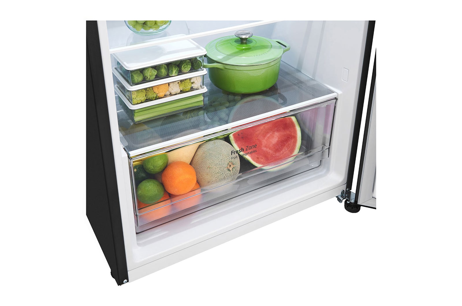 LG GN-B392PXGB 395L Smart Inverter Compressor, Stylish & Efficient, Linear, Door Cooling, Multi Airflow, Black, product view 2