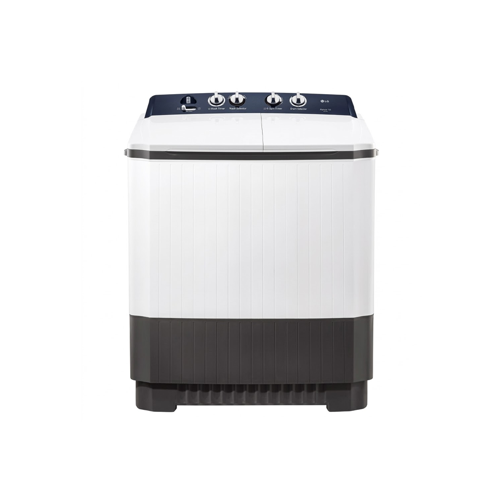 LG P1401RON9T twin-tub washing machine, front view