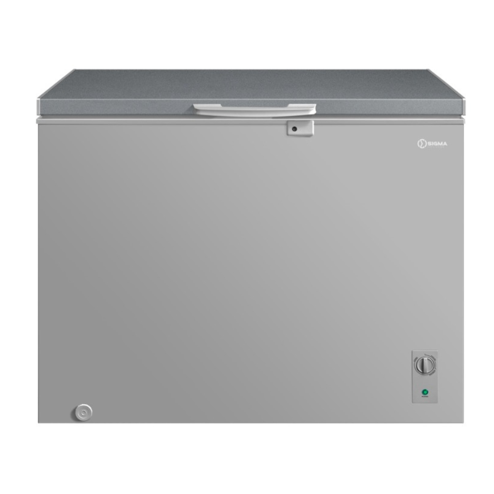SIGMA SCF-M301CA 299 L EMBOSSED ALUMINIUM-OUTSIDE CONDENSER-SIDE BASKET-INNER GLASS DOOR -SILVER, product view 1