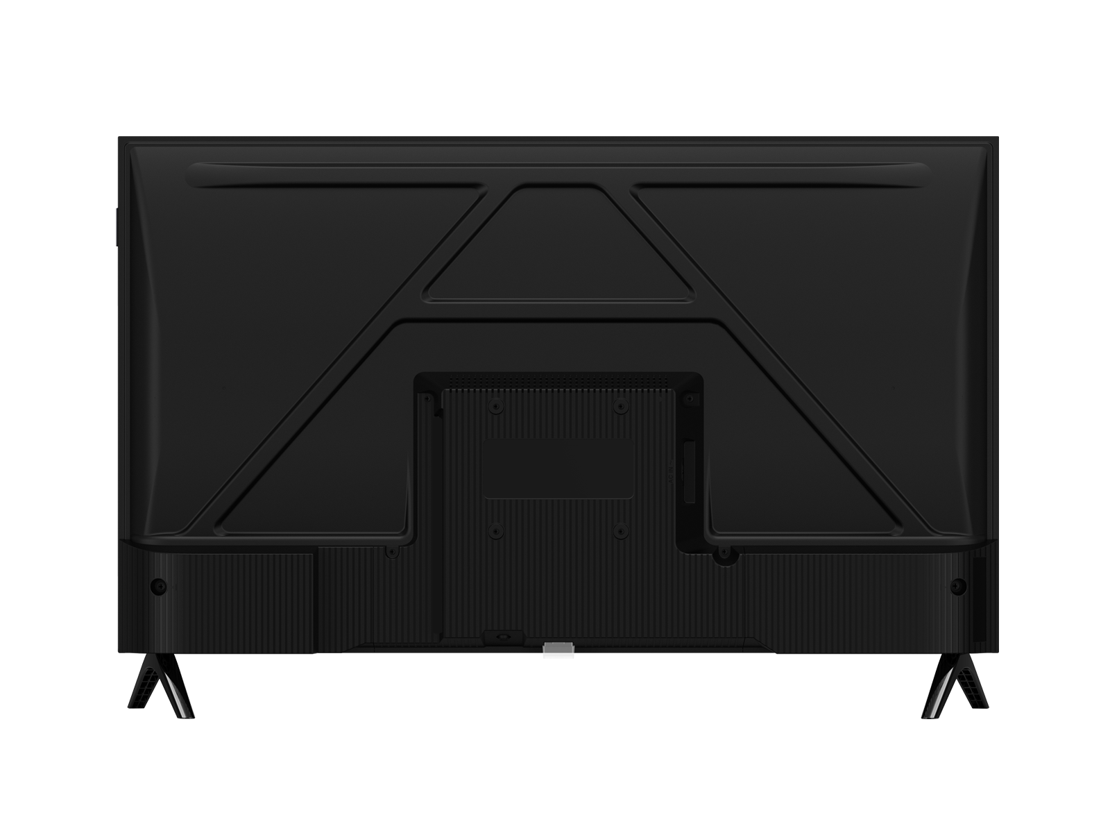 Rear panel of the TCL 32S5K in black, with the wall-mount area in the centre