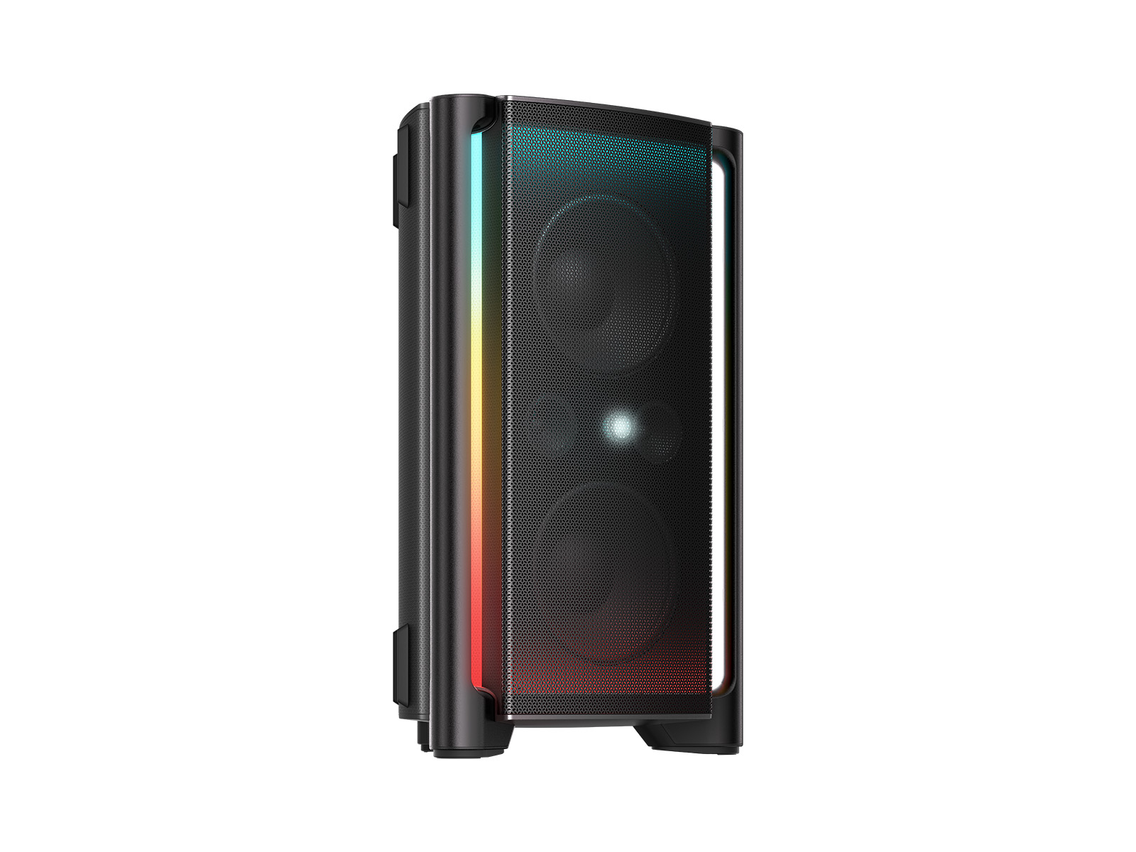 The TCL TP300K from an angle, showing the side handles