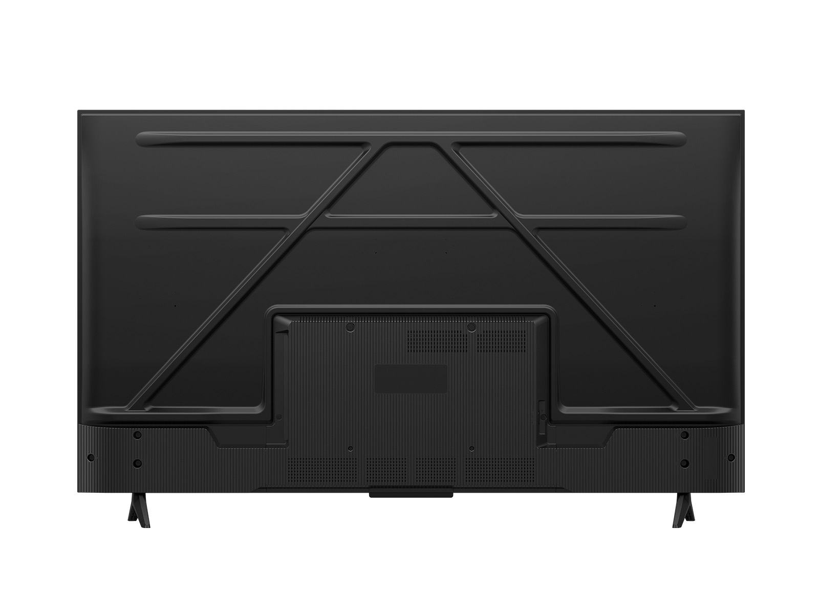 Rear panel of the TCL 50S5K in black, with the wall-mount area in the centre